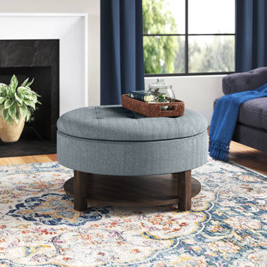 Amylyn Round Tufted Storage Ottoman